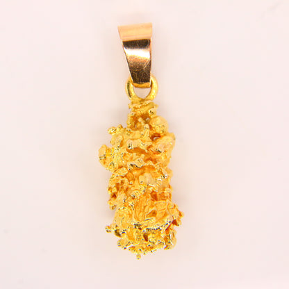 Vintage 20K Raw Gold Natural Gold Nugget Pendant Charm