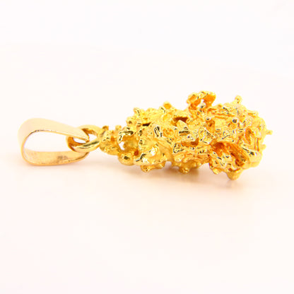 Vintage 20K Raw Gold Natural Gold Nugget Pendant Charm