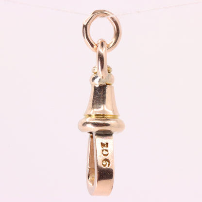 Antique 9ct Yellow Gold Albert Dog Clip Clasp Charm Holder Pendant Finding