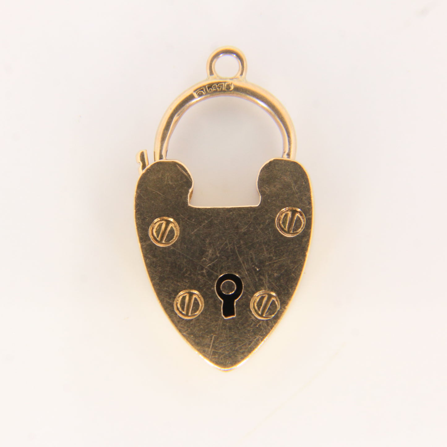 Vintage 9ct Heart Lock Gold Charm Padlock Closer Pendant Hallmarked