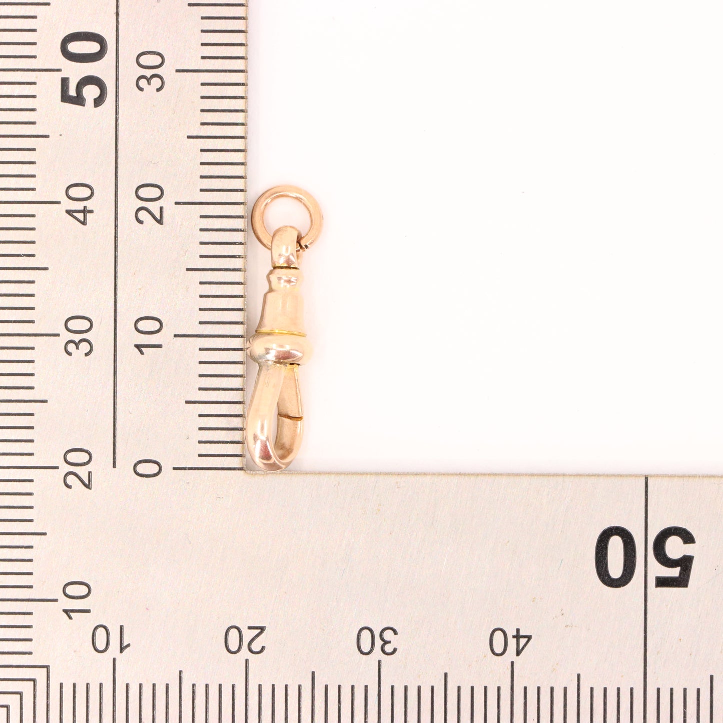 Antique 9ct Rose Gold Albert Dog Clip Clasp Charm Holder Jewellery Finding