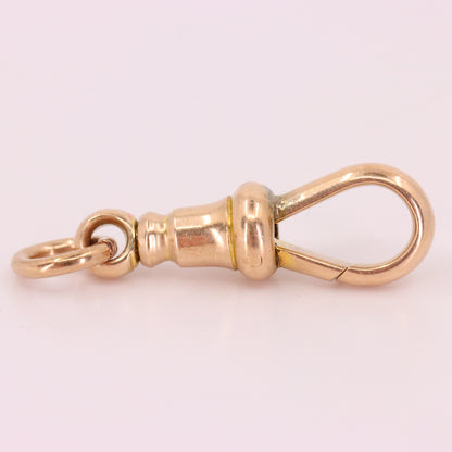 Antique 9ct Rose Gold Albert Dog Clip Clasp Charm Holder Jewellery Finding