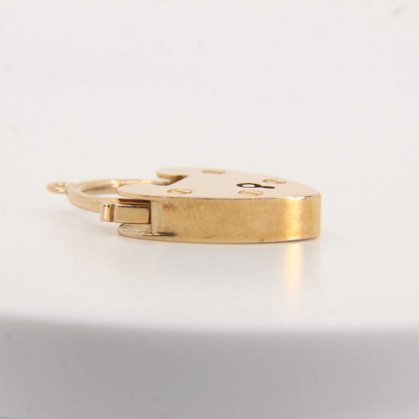 Vintage 9ct Heart Lock Gold Charm Padlock Closer Pendant Hallmarked