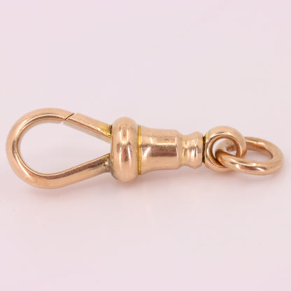 Antique 9ct Rose Gold Albert Dog Clip Clasp Charm Holder Jewellery Finding