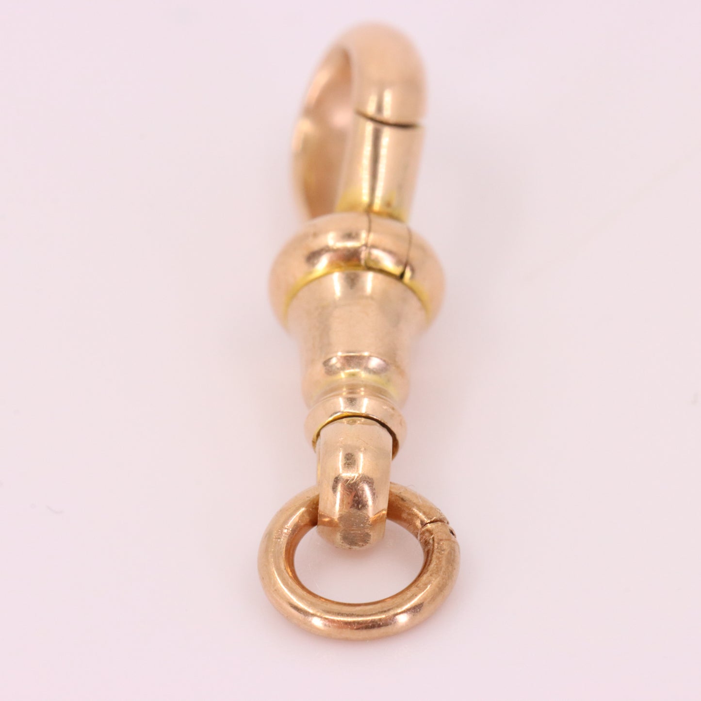 Antique 9ct Rose Gold Albert Dog Clip Clasp Charm Holder Jewellery Finding