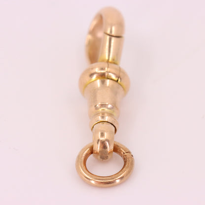 Antique 9ct Rose Gold Albert Dog Clip Clasp Charm Holder Jewellery Finding