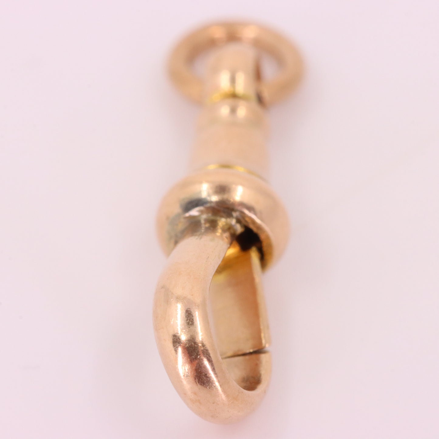 Antique 9ct Rose Gold Albert Dog Clip Clasp Charm Holder Jewellery Finding
