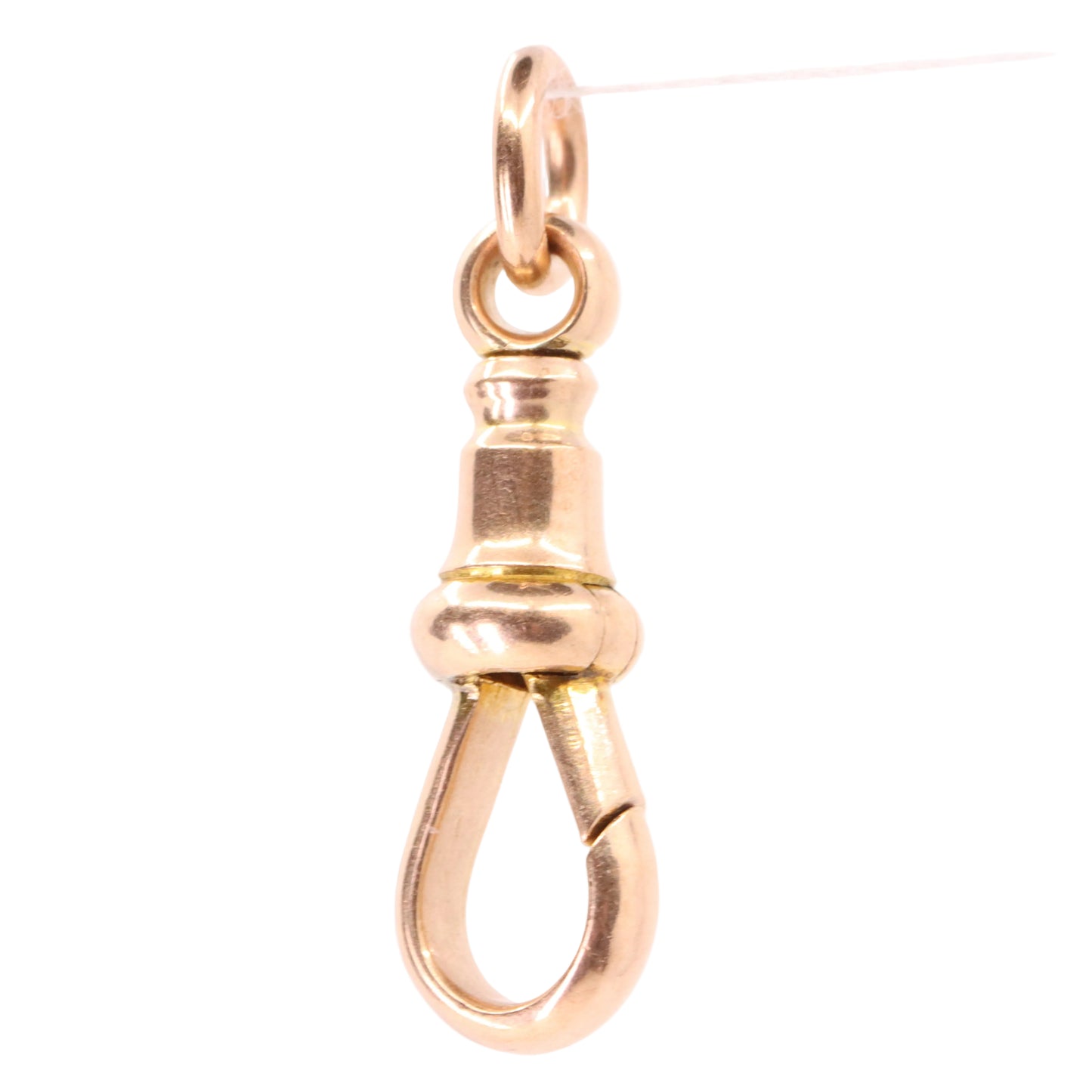 Antique 9ct Rose Gold Albert Dog Clip Clasp Charm Holder Jewellery Finding