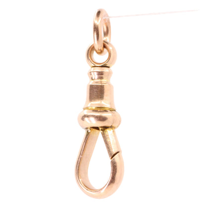Antique 9ct Rose Gold Albert Dog Clip Clasp Charm Holder Jewellery Finding