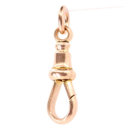 Antique 9ct Rose Gold Albert Dog Clip Clasp Charm Holder Jewellery Finding