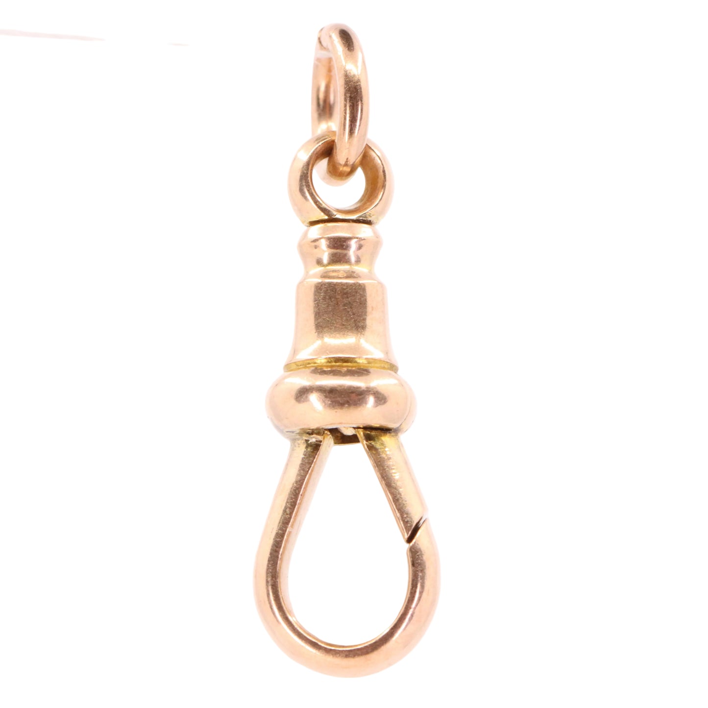 Antique 9ct Rose Gold Albert Dog Clip Clasp Charm Holder Jewellery Finding