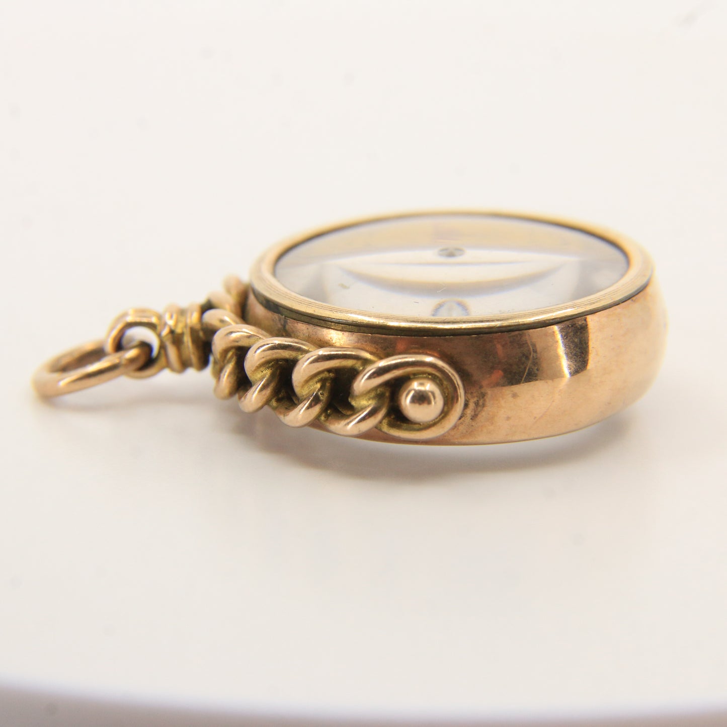 Antique 1905 9ct Hallmarked Gold Compass Double Sided Pendant Charm Travel Gift