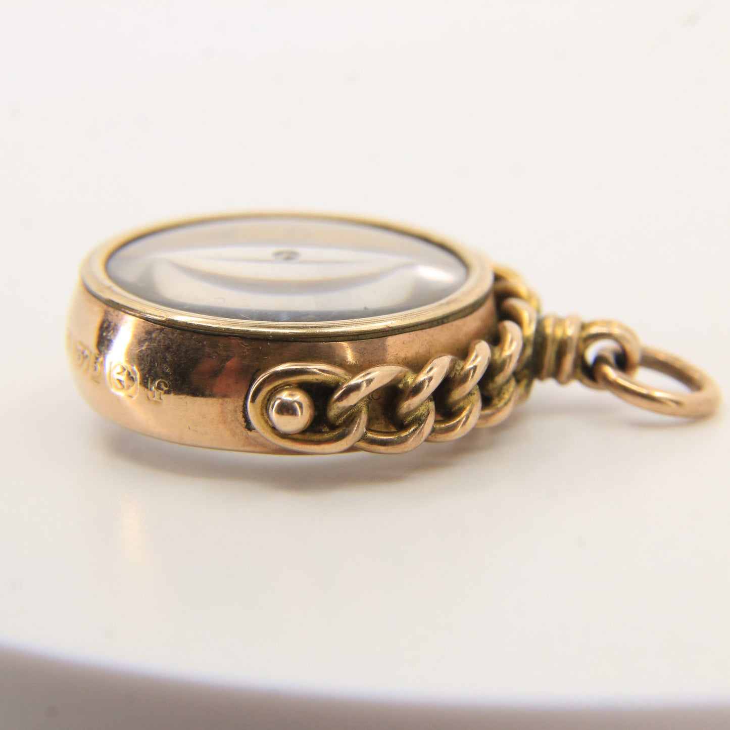 Antique 1905 9ct Hallmarked Gold Compass Double Sided Pendant Charm Travel Gift