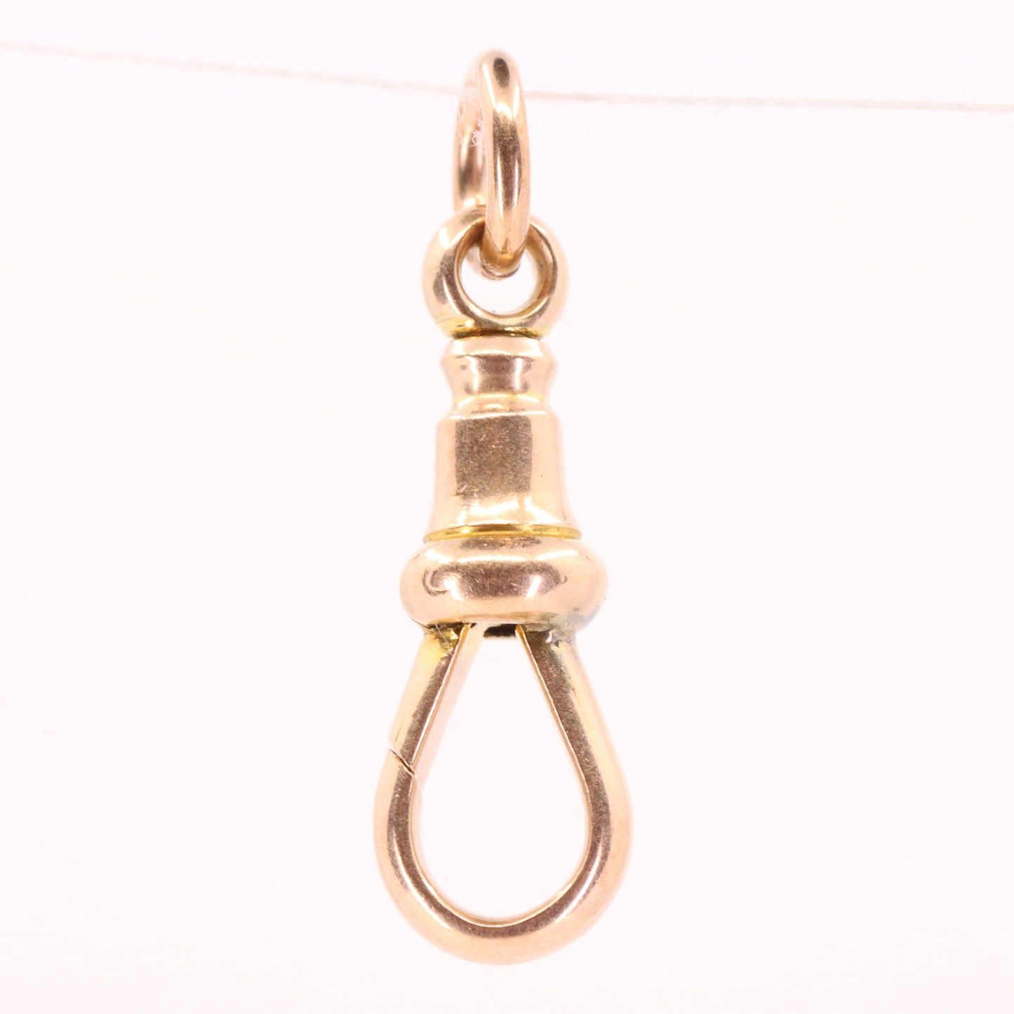 Antique 9ct Rose Gold Albert Dog Clip Clasp Charm Holder Jewellery Finding