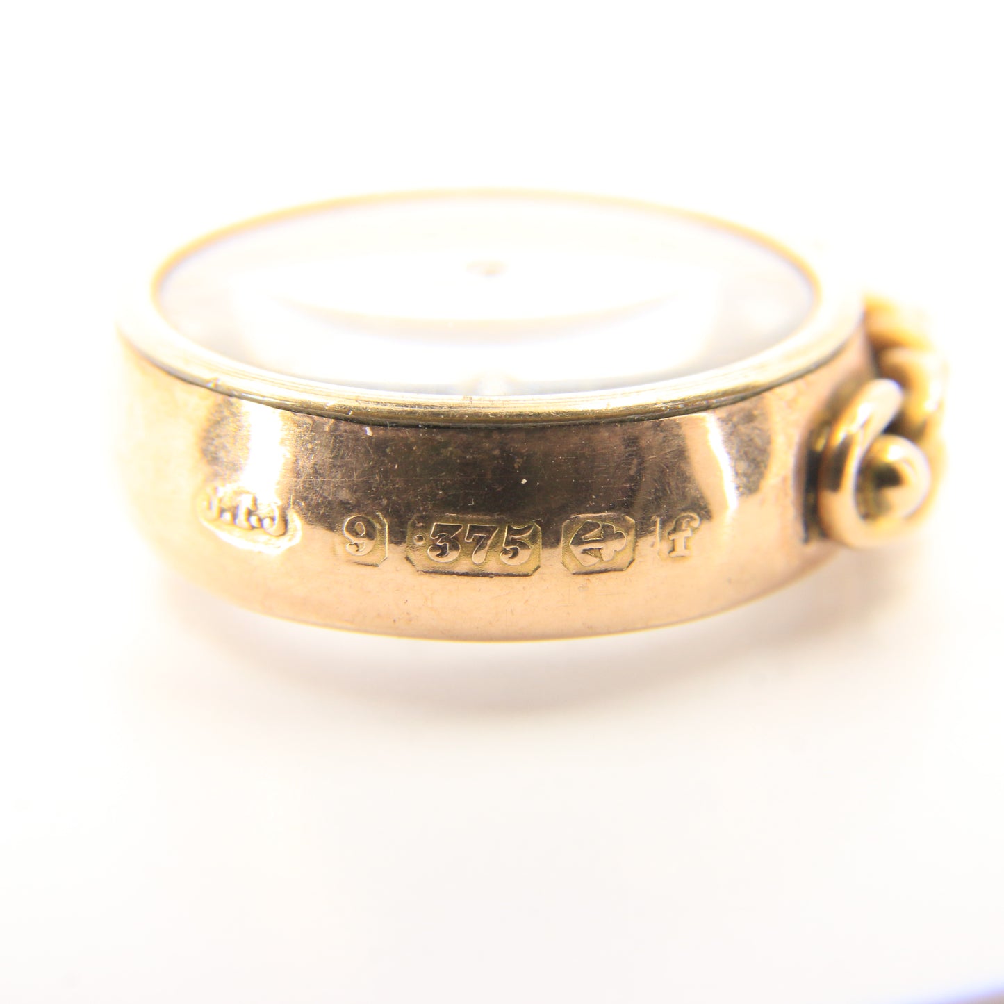 Antique 1905 9ct Hallmarked Gold Compass Double Sided Pendant Charm Travel Gift