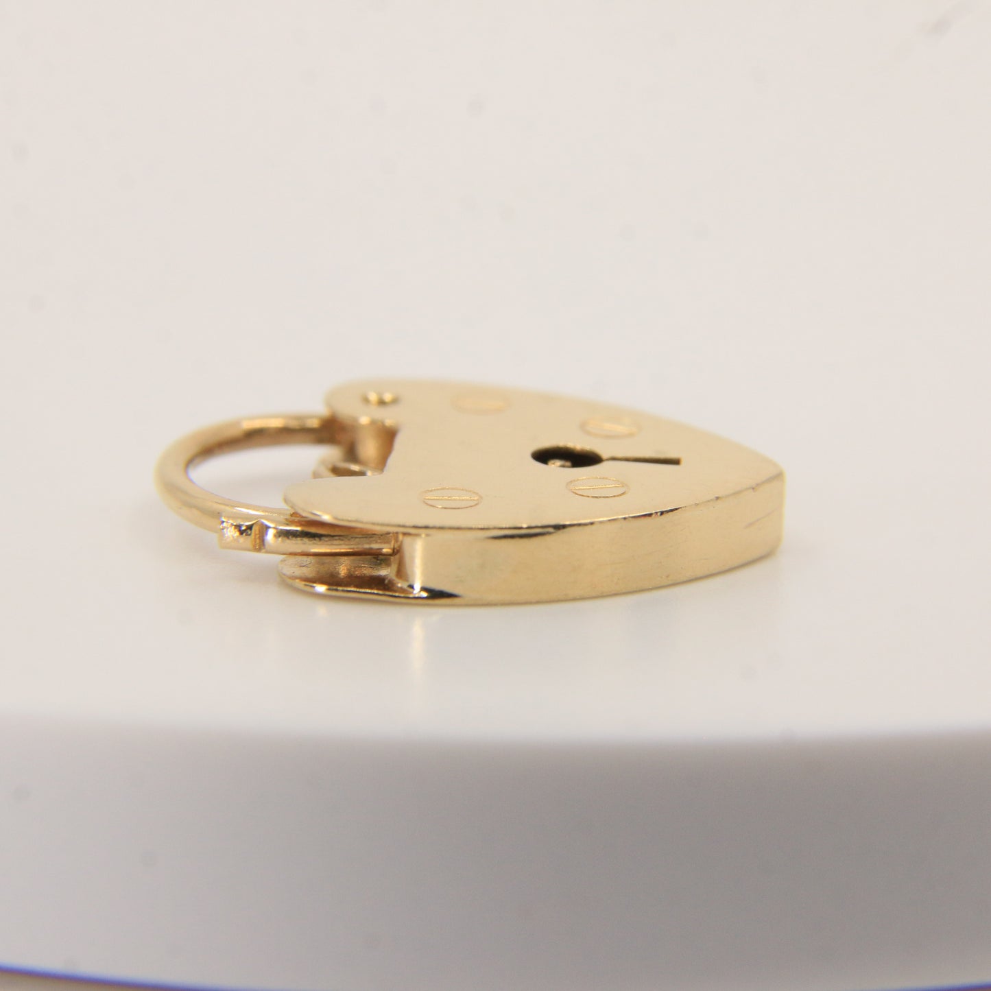 Vintage 9ct Heart Lock Gold Charm Padlock Closer Pendant Hallmarked