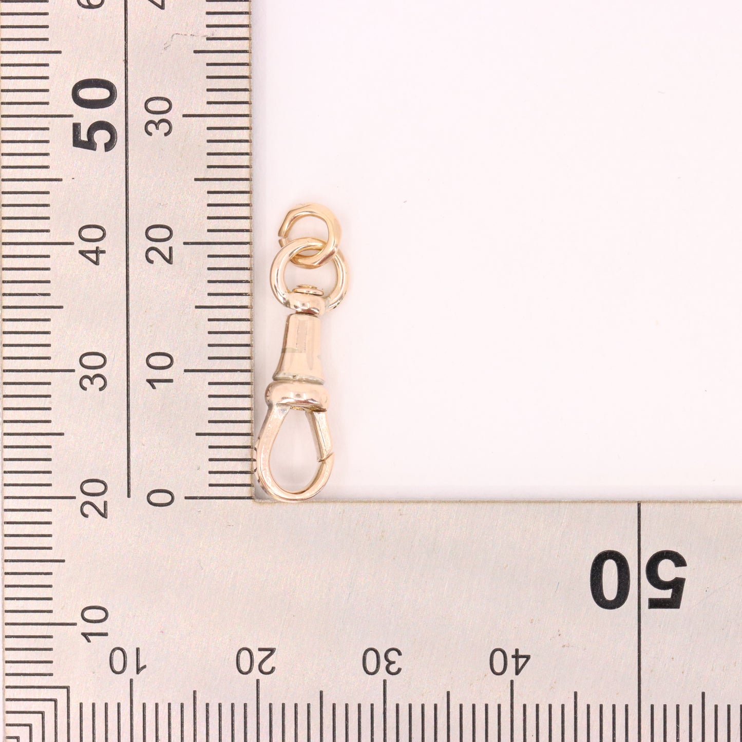Antique 9ct Yellow Gold Swivel Albert Dog Clip Clasp Charm Holder Pendant