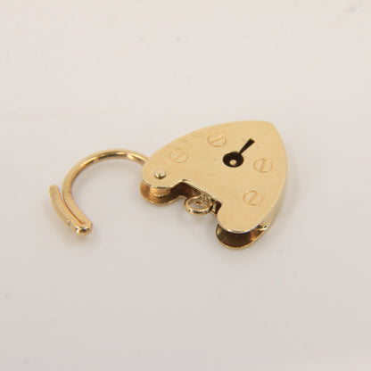 Vintage 9ct Heart Lock Gold Charm Padlock Closer Pendant Hallmarked