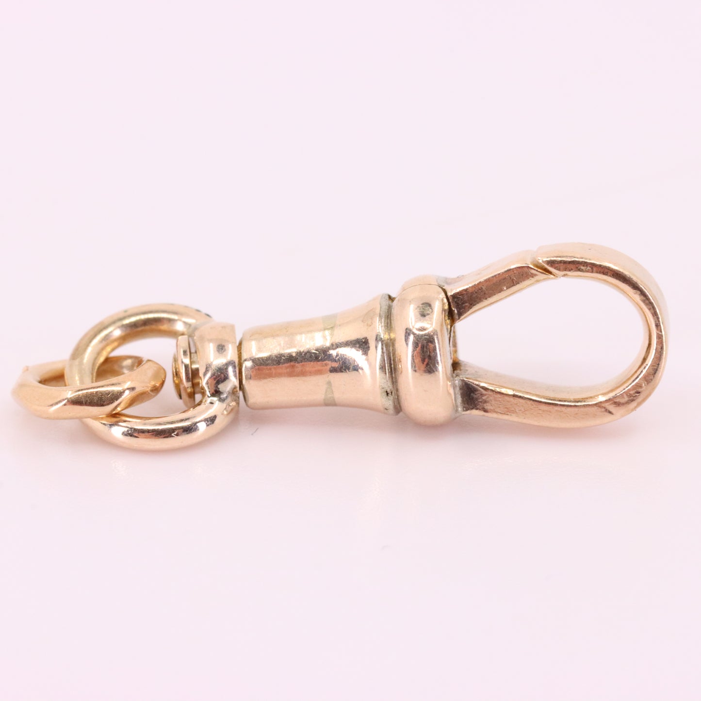 Antique 9ct Yellow Gold Swivel Albert Dog Clip Clasp Charm Holder Pendant