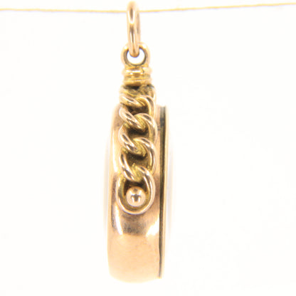 Antique 1905 9ct Hallmarked Gold Compass Double Sided Pendant Charm Travel Gift