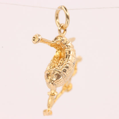Vintage 9ct Hallmarked Gold Bagpipe Charm Scotland Pendant Scottish Piper Gift