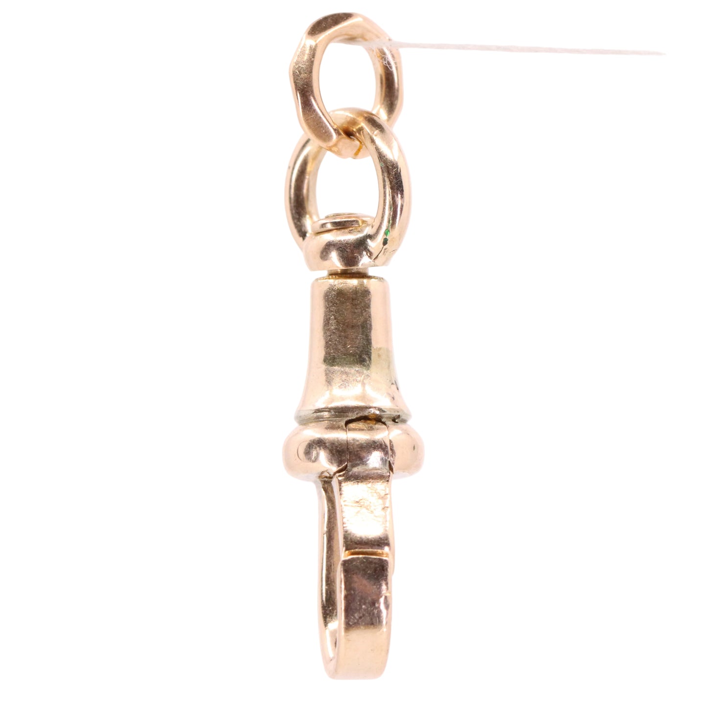 Antique 9ct Yellow Gold Swivel Albert Dog Clip Clasp Charm Holder Pendant
