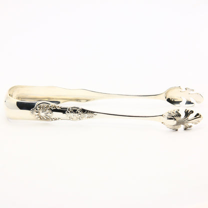 Antique Victorian Silver Sugar Tongs Sterling Flatware Hallmarked 1860 Ice Tongs