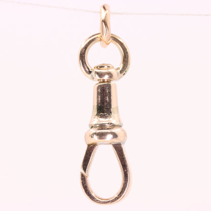Antique 9ct Yellow Gold Swivel Albert Dog Clip Clasp Charm Holder Pendant