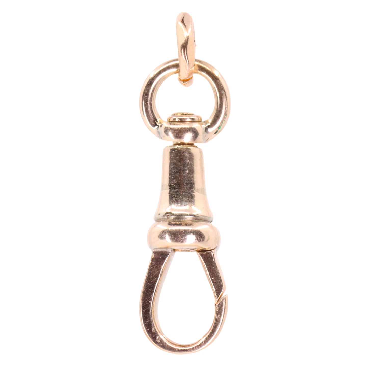 Antique 9ct Yellow Gold Swivel Albert Dog Clip Clasp Charm Holder Pendant