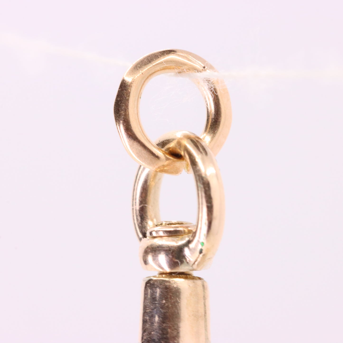 Antique 9ct Yellow Gold Swivel Albert Dog Clip Clasp Charm Holder Pendant