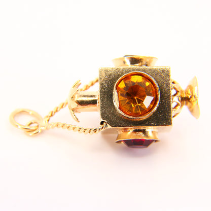 Vintage 9ct Ship Lantern Hallmarked 9 Carat Yellow Gold Lamp Charm Gift