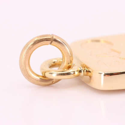 Vintage 9ct Hallmarked Sheffield 1979 Gold Ingot Pendant 14.1g Investment Gift