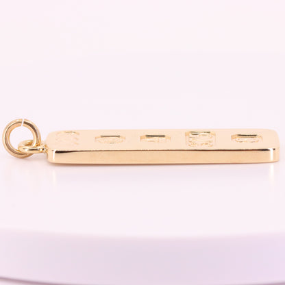 Vintage 9ct Hallmarked Sheffield 1979 Gold Ingot Pendant 14.1g Investment Gift