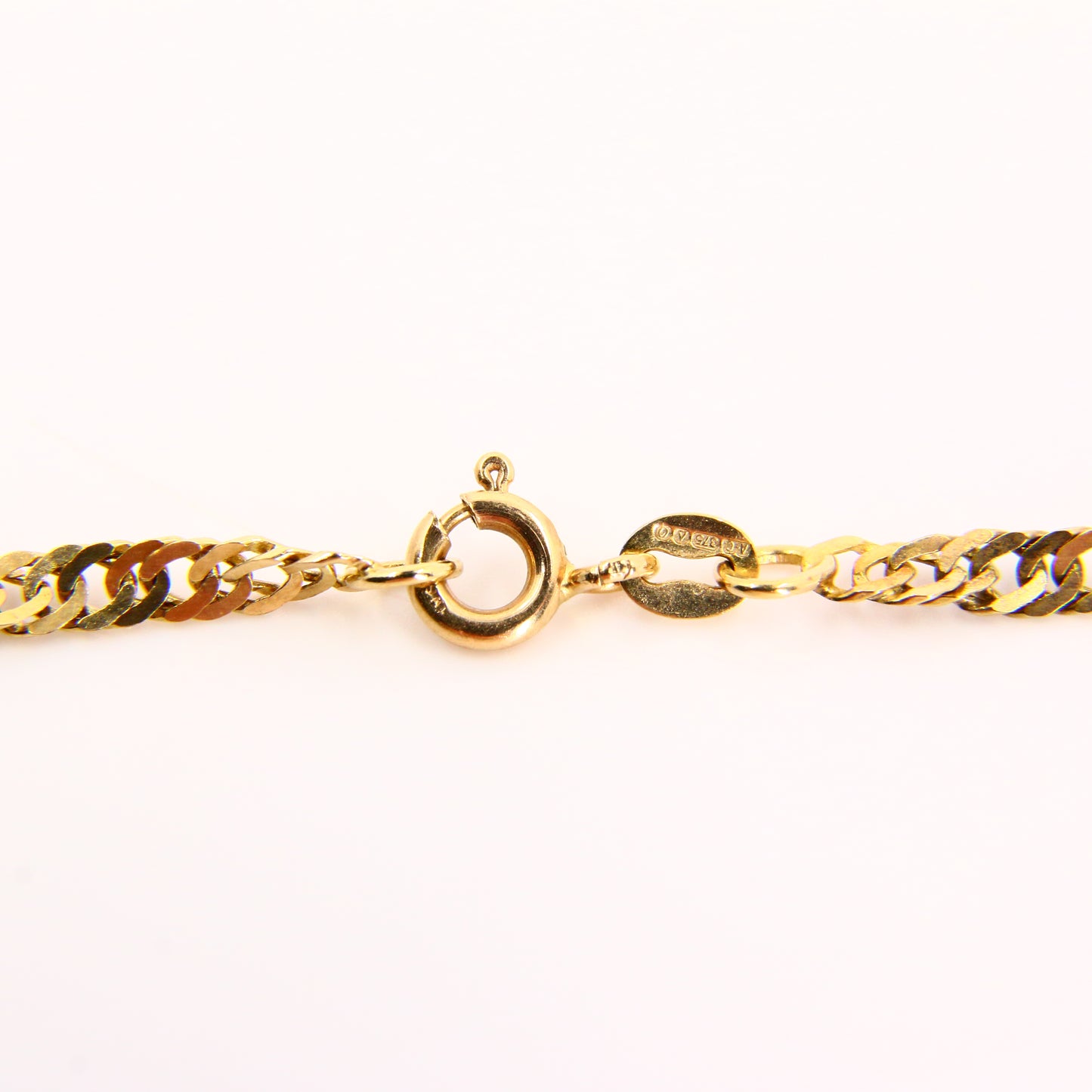 Vintage 9ct Singapore Chain Necklace Twist Link Design 9 Carat Yellow Gold Hallmarked Boxed