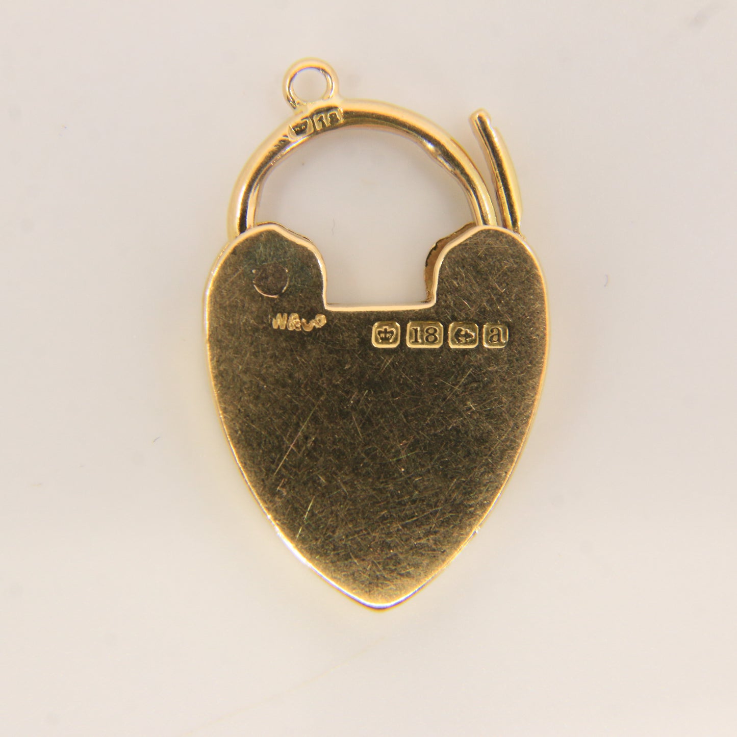 Vintage 18ct Gold Hallmarked Heart Lock Pendant Charm Padlock Gift