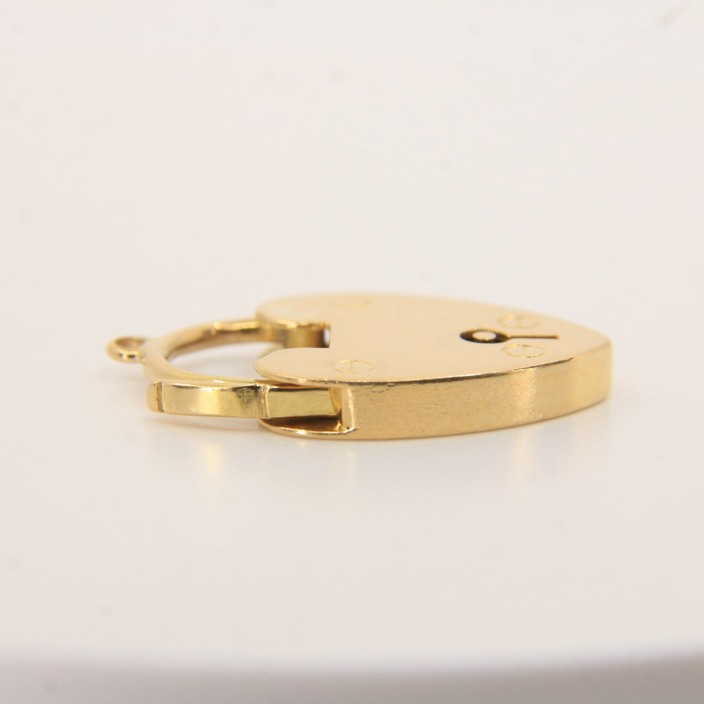 Vintage 18ct Gold Hallmarked Heart Lock Pendant Charm Padlock Gift