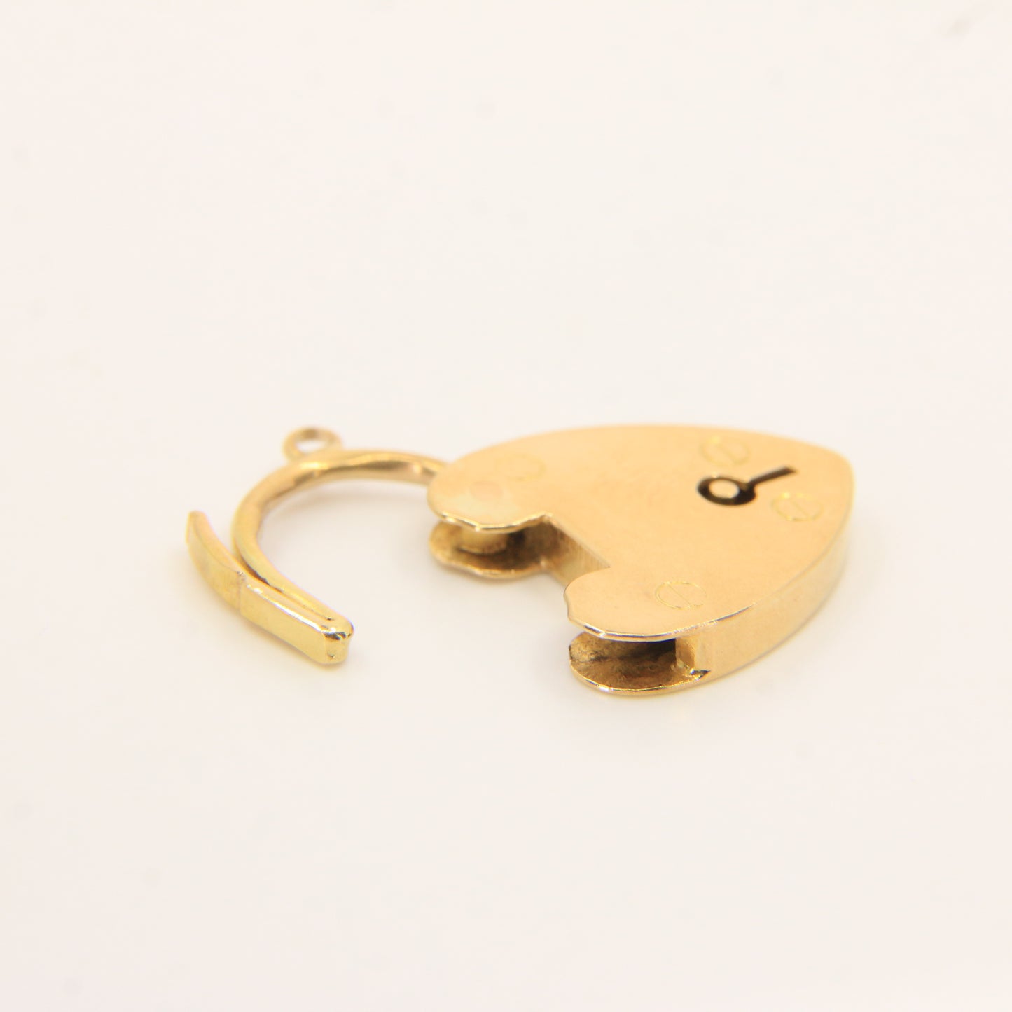 Vintage 18ct Gold Hallmarked Heart Lock Pendant Charm Padlock Gift