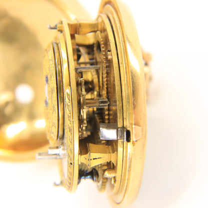 Antique 18ct Gold Rare Pair Cased 50 mm Pocket Watch George Graham London c1735