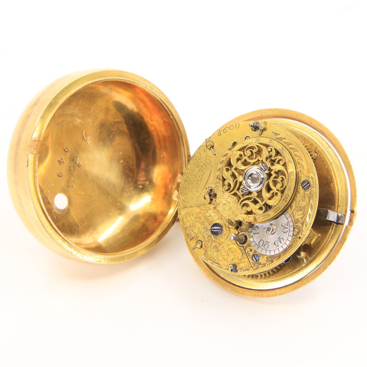 Antique 18ct Gold Rare Pair Cased 50 mm Pocket Watch George Graham London c1735