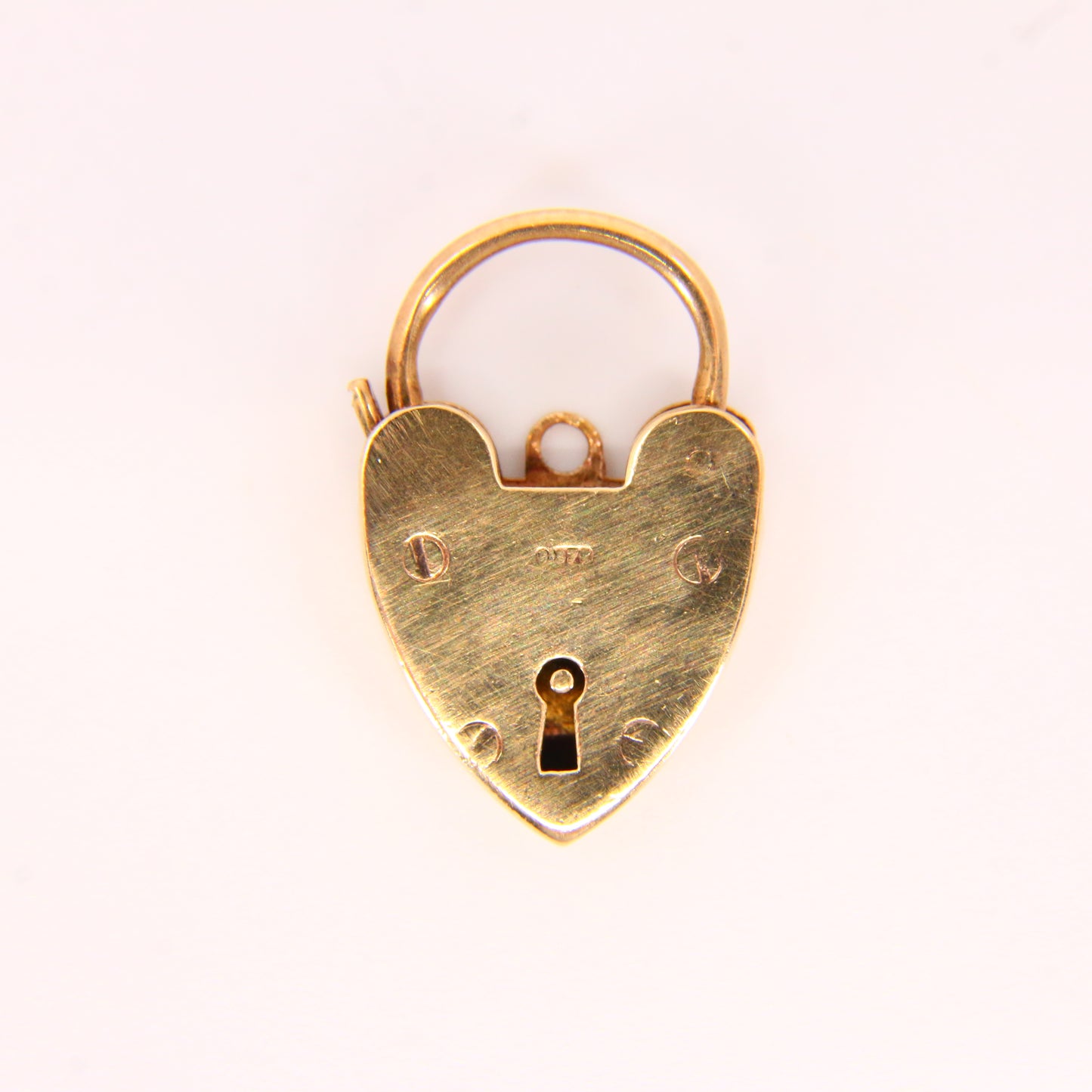 Vintage 9ct Heart Lock Gold Charm Small Padlock Closer Pendant Yellow Gold Gifts Crafts