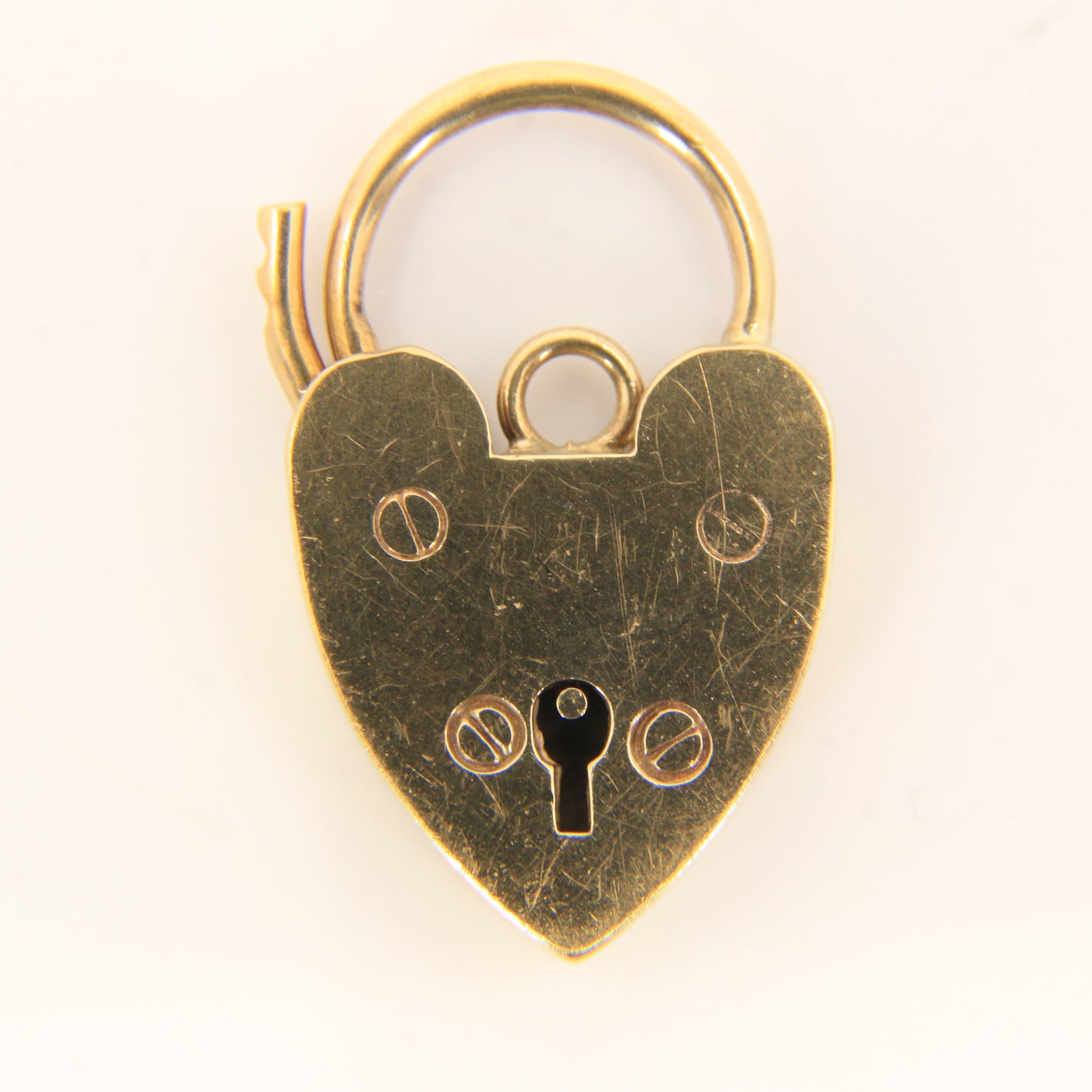 Vintage 9ct Heart Lock Gold Charm Padlock Closer Pendant Hallmarked Gifts Crafts