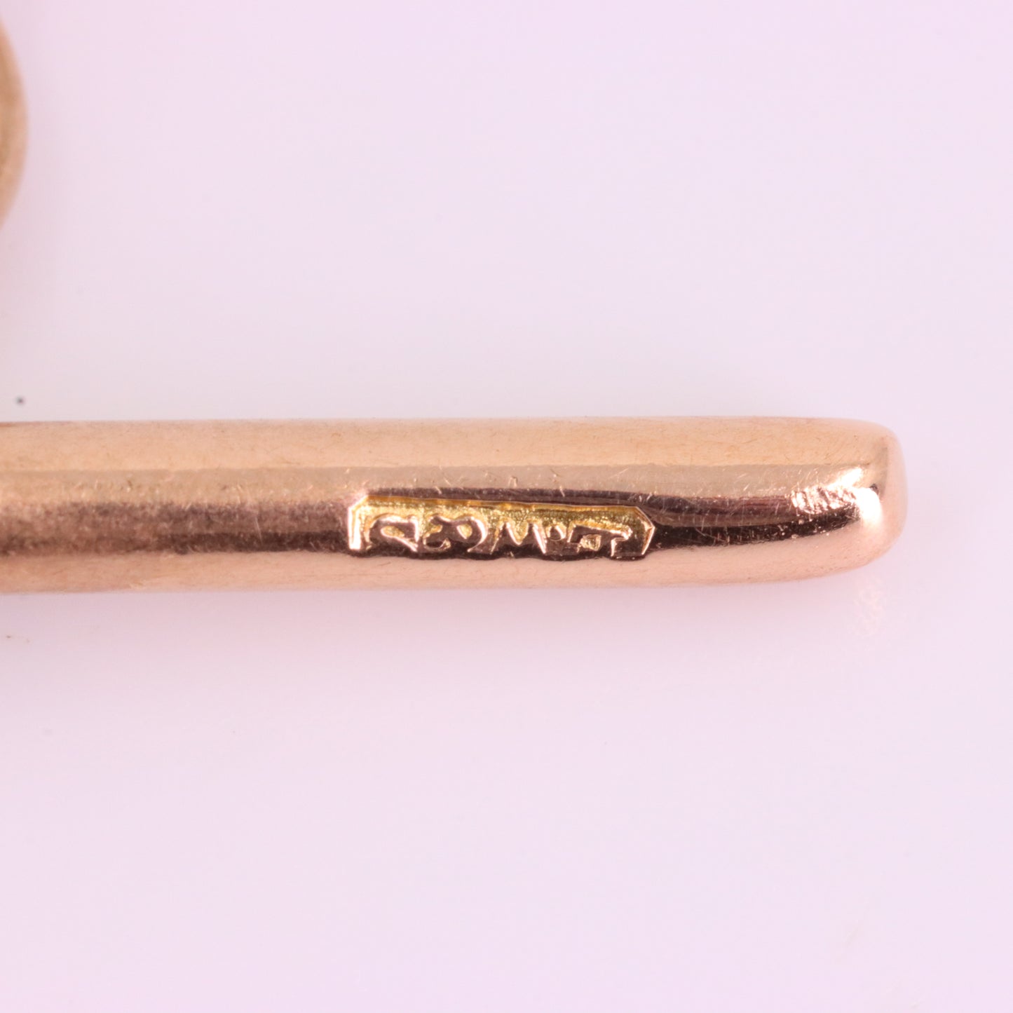 Vintage 9ct Hallmarked Rose Gold Albert T Bar Chain 3 Inch Extender Pendant Gift