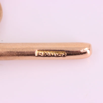 Vintage 9ct Hallmarked Rose Gold Albert T Bar Chain 3 Inch Extender Pendant Gift