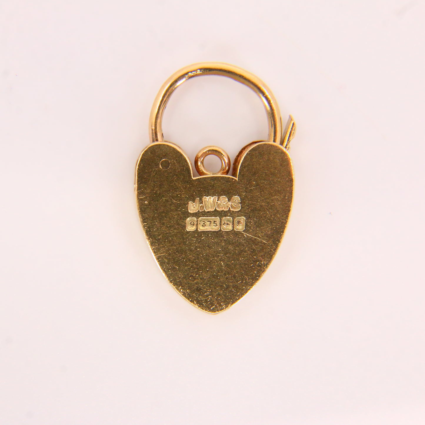 Vintage 9ct Heart Lock Gold Charm Small Padlock Closer Pendant Yellow Gold Gifts Crafts