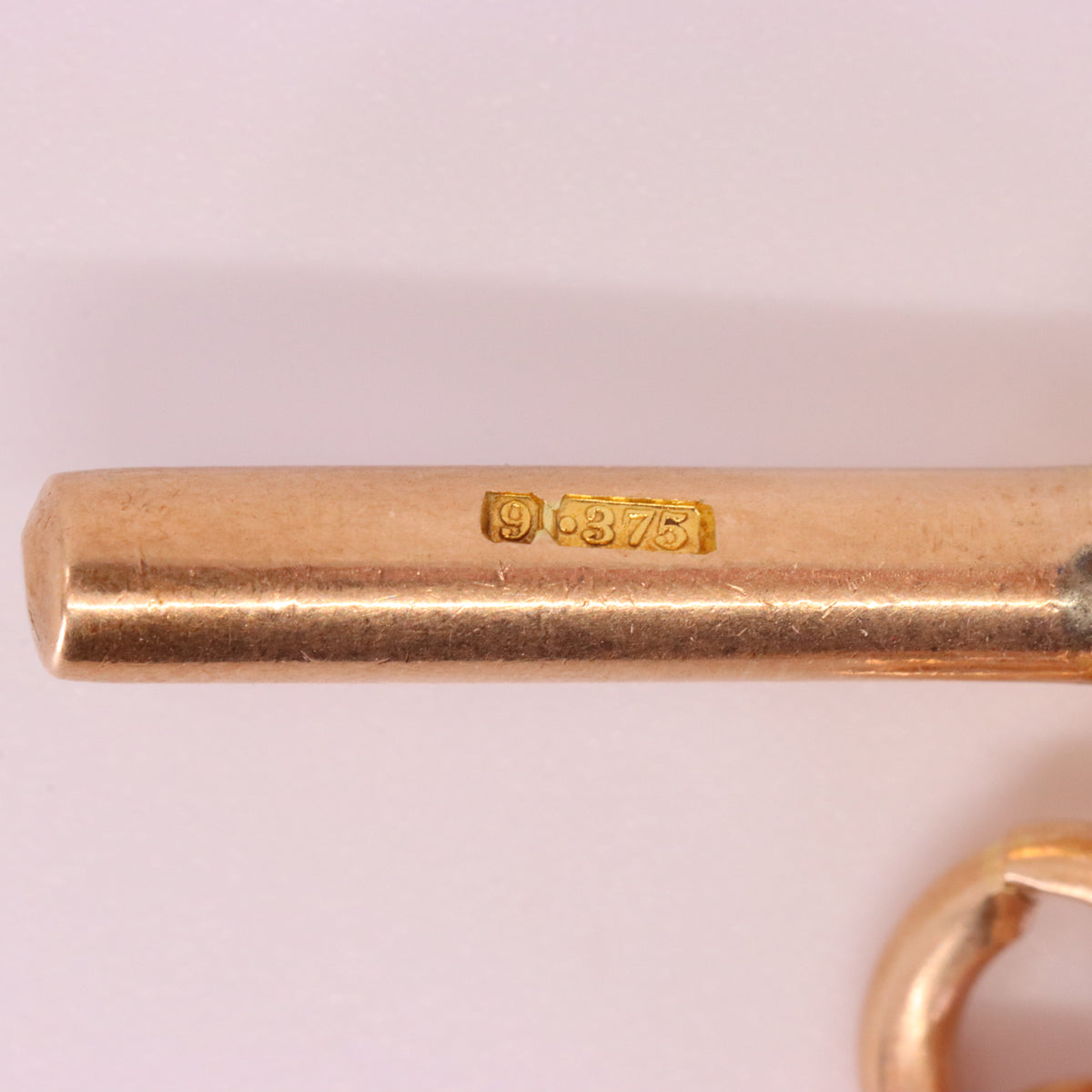 Antique 9ct Hallmarked Rose Gold 3.5 Inch Albert Chain Extension T Bar Watch Fob
