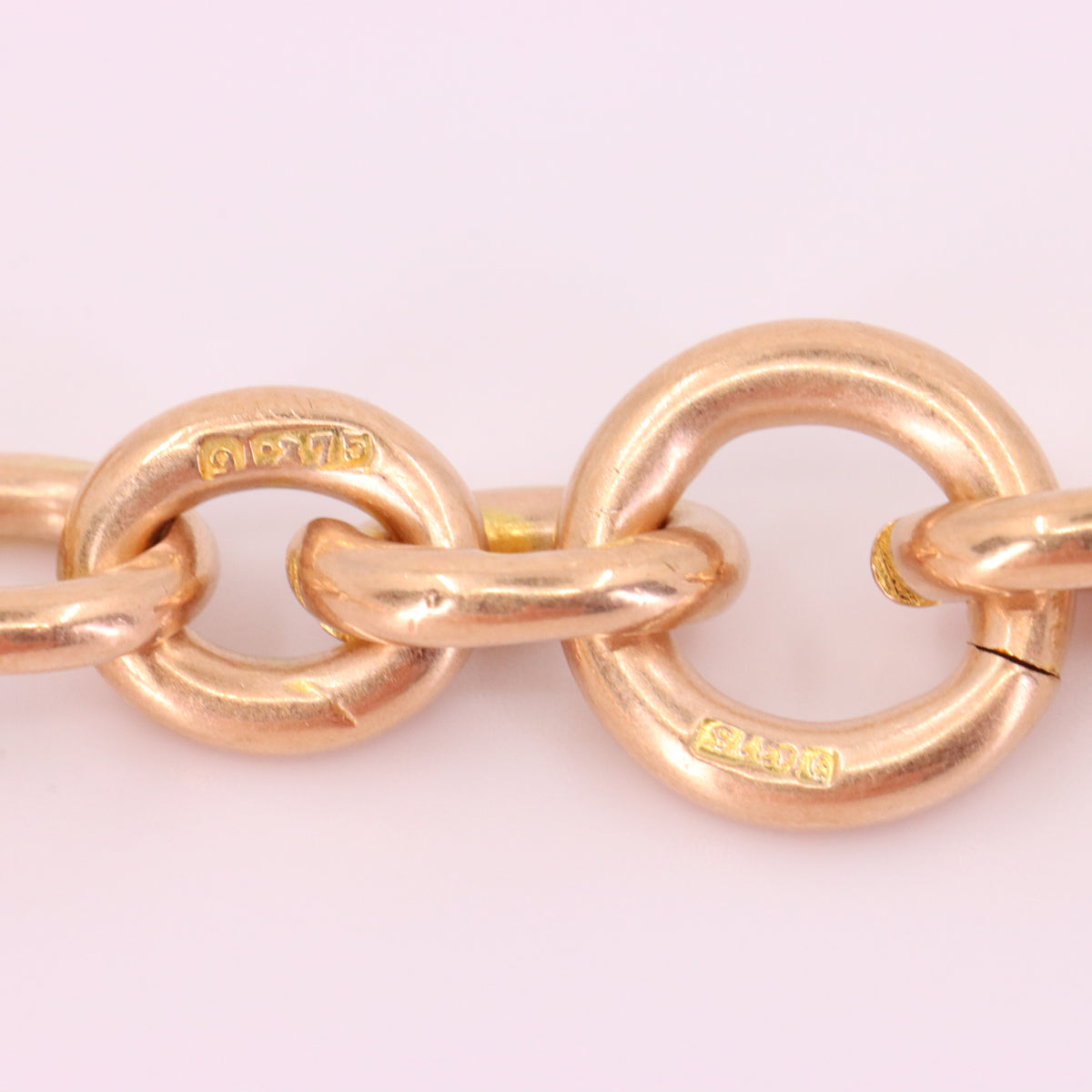 Antique 9ct Hallmarked Rose Gold 3.5 Inch Albert Chain Extension T Bar Watch Fob