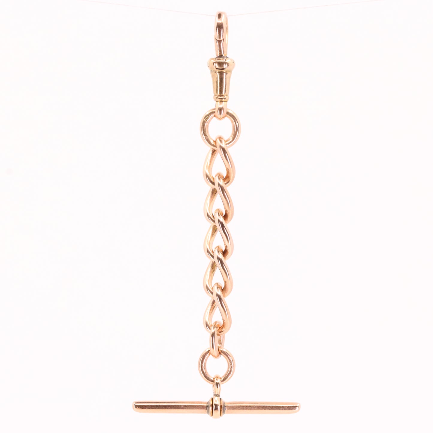 Vintage 9ct Hallmarked Rose Gold Albert T Bar Chain 3 Inch Extender Pendant Gift