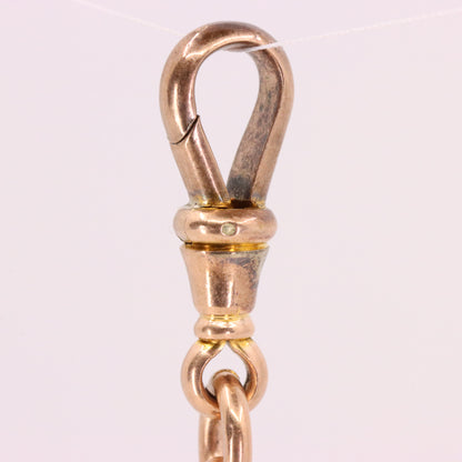 Antique 9ct Hallmarked Rose Gold 3.5 Inch Albert Chain Extension T Bar Watch Fob