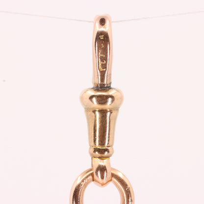 Vintage 9ct Hallmarked Rose Gold Albert T Bar Chain 3 Inch Extender Pendant Gift