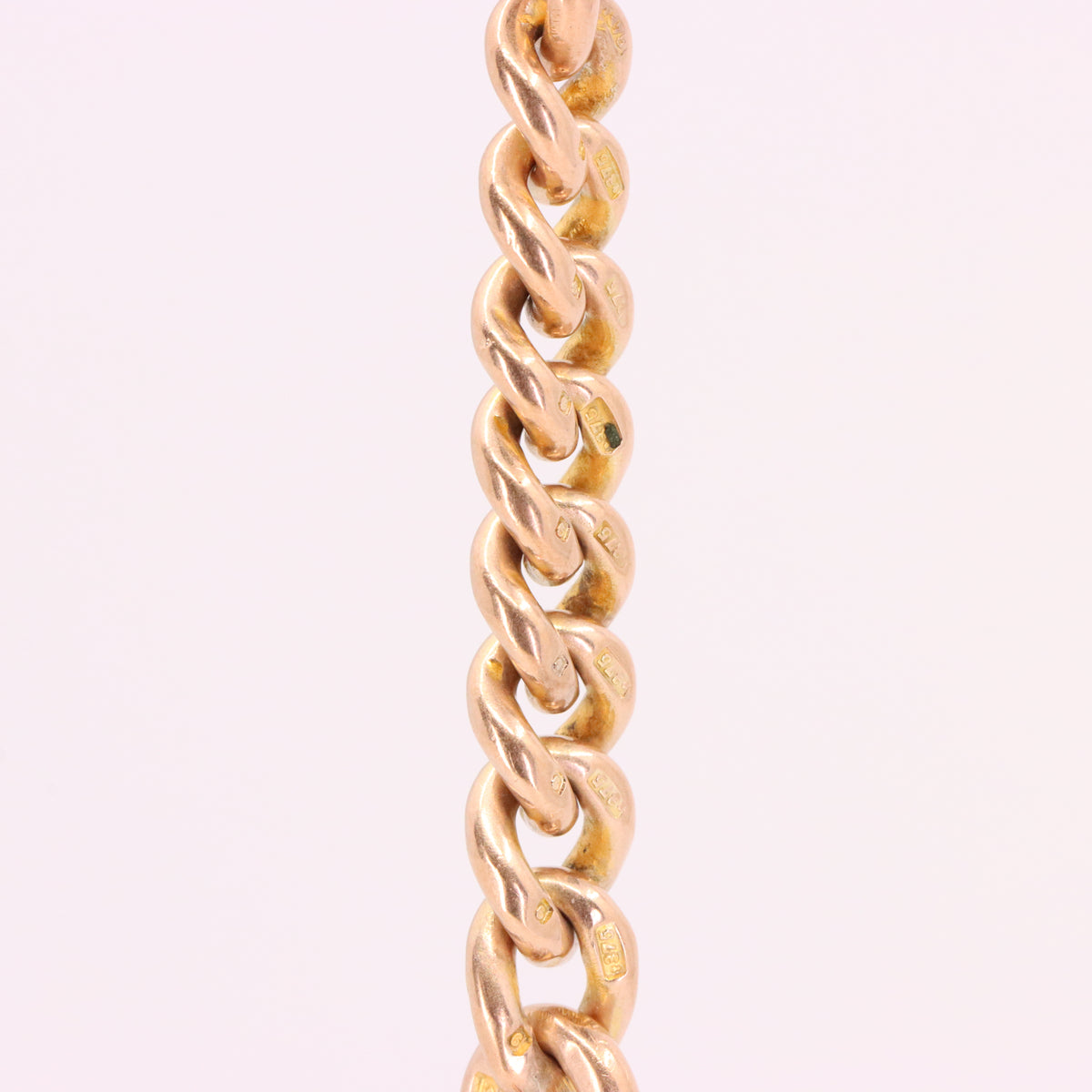 Antique 9ct Hallmarked Rose Gold 3.5 Inch Albert Chain Extension T Bar Watch Fob